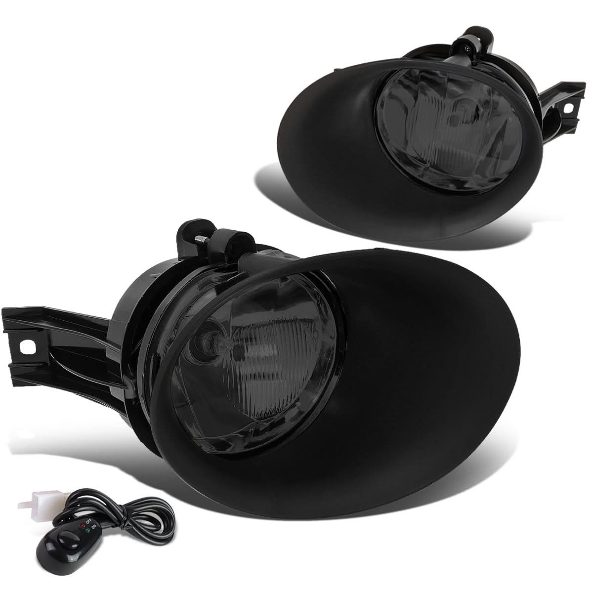 02-09 Dodge Ram 1500/2500/3500 Smoke Fog Lights w/ Switch & Bezel
