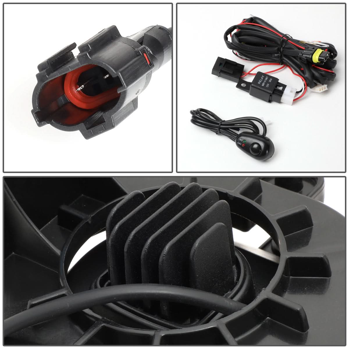 02-09 Dodge Ram Fog Lights w/ Switch & Bezel - Smoke