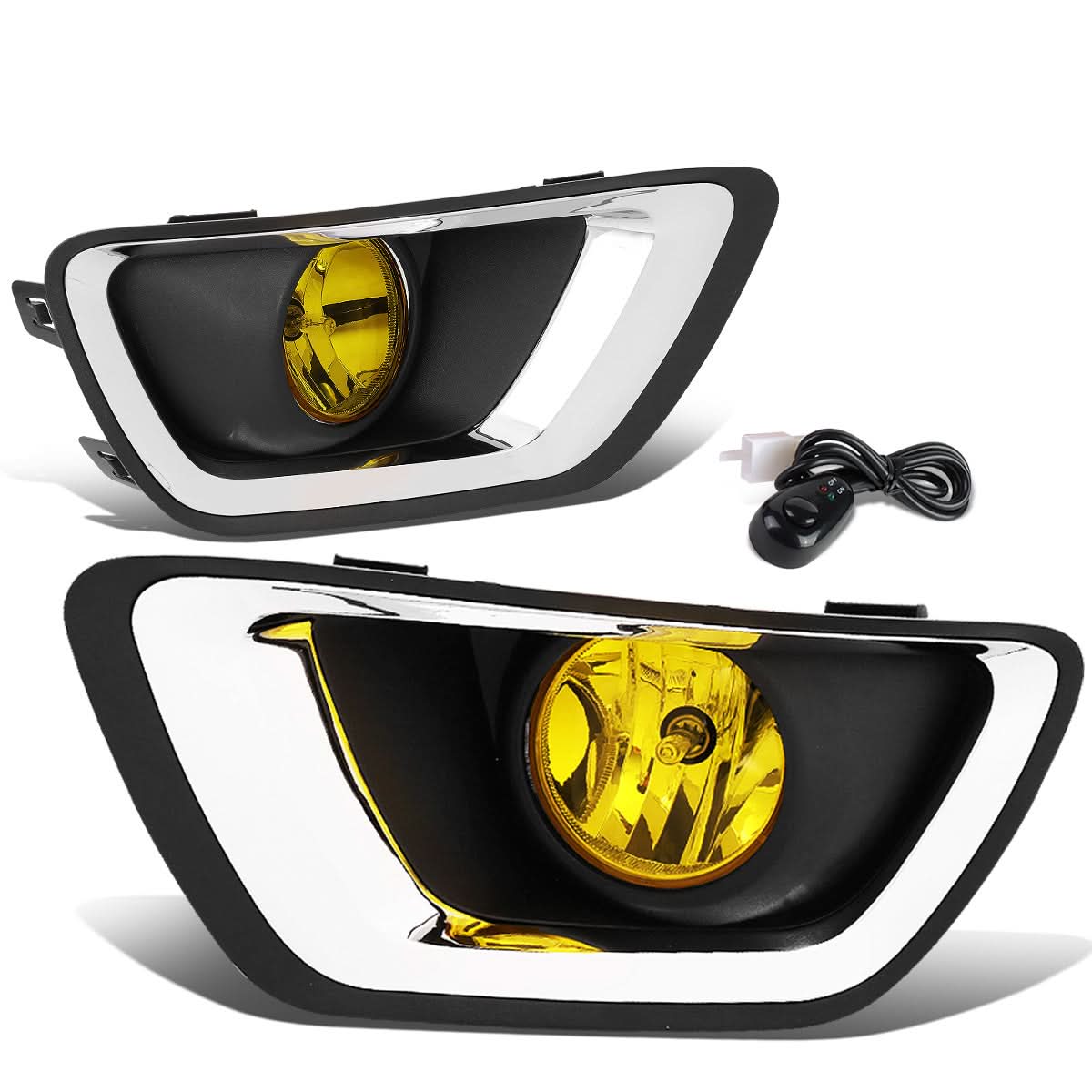 2015-2019 Chevrolet Colorado Fog Lights with Switch Chrome Bezel
