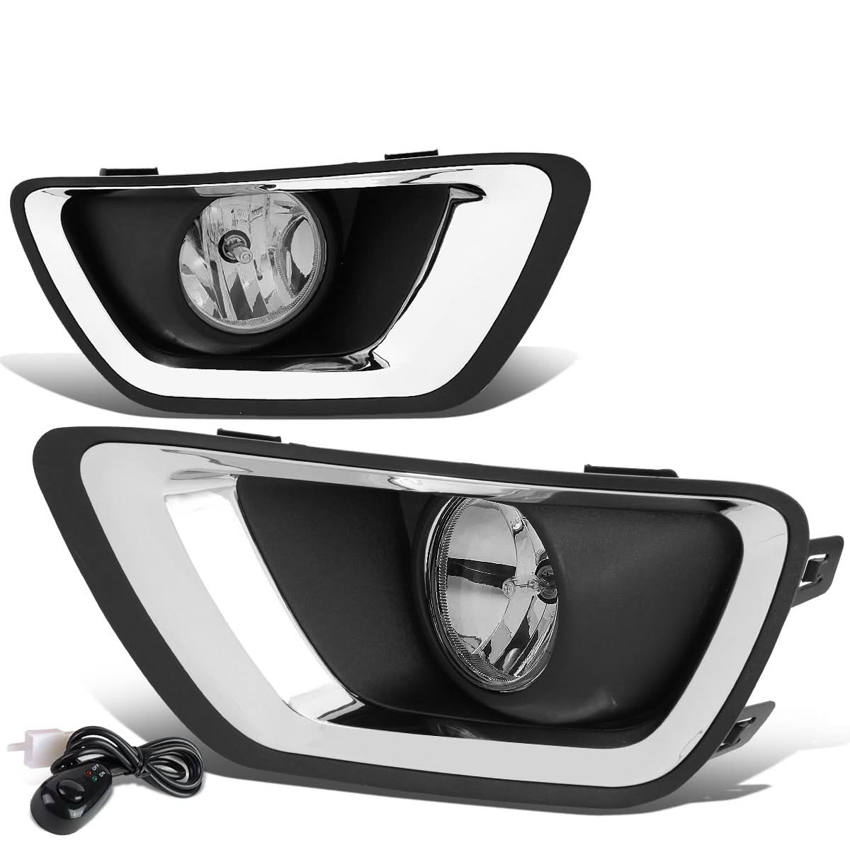 2015-2019 Chevrolet Colorado Fog Lights with Switch Chrome Bezel