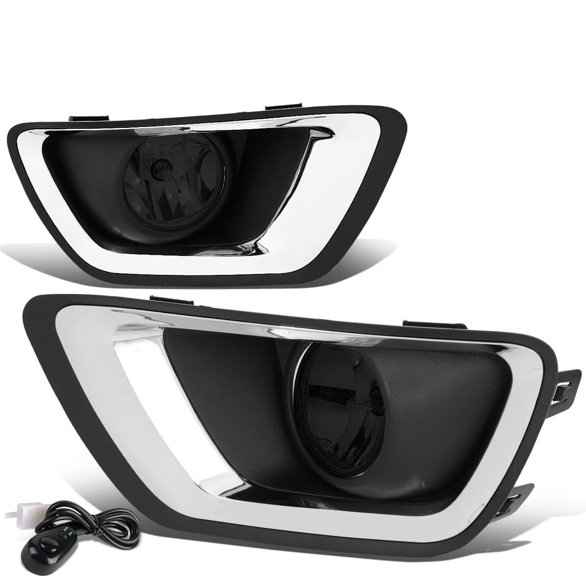 2015-2019 Chevrolet Colorado Fog Lights with Switch Chrome Bezel