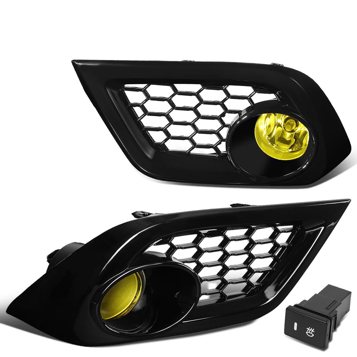 2016-2018 Toyota iM Fog Lights with Switch & Bezel - Amber