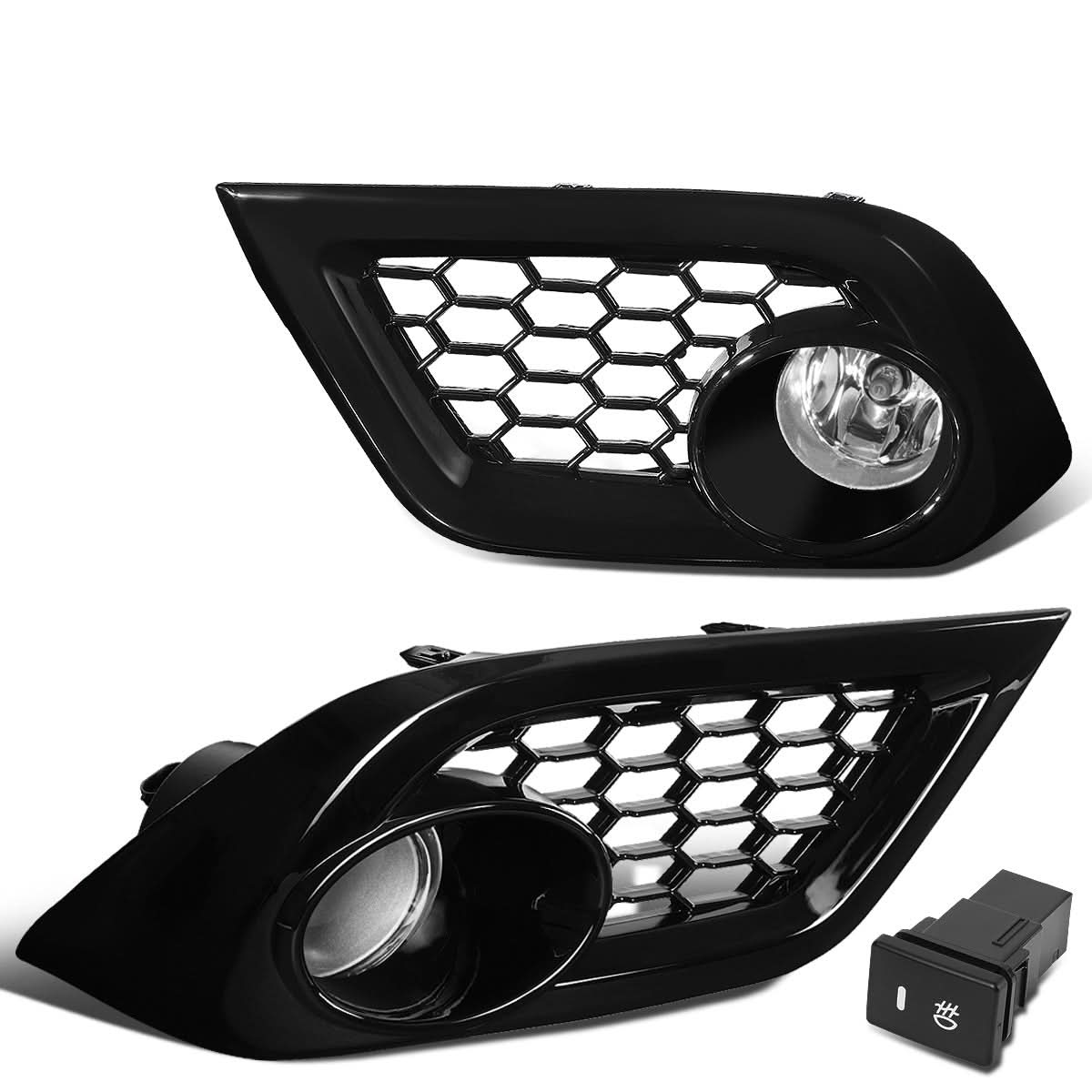 2016-2018 Toyota iM Fog Lights with Switch & Bezel - Chrome/Clear