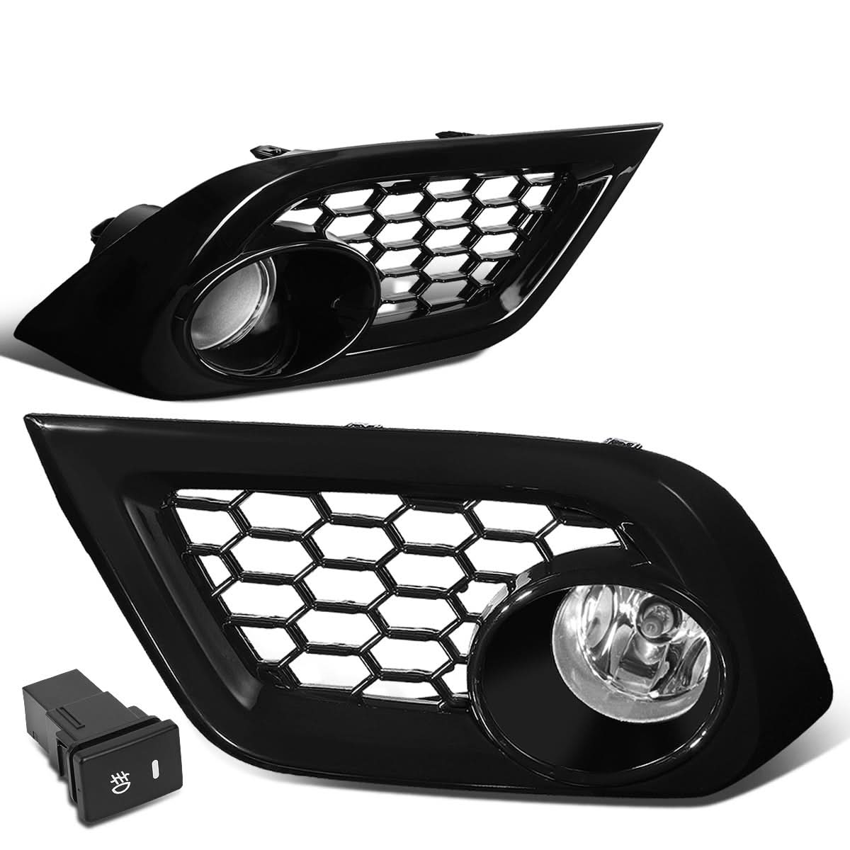 2016-2018 Toyota iM Fog Lights with Switch & Bezel - Chrome/Clear