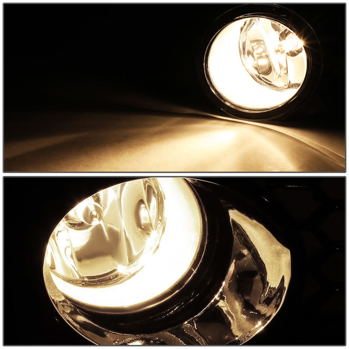 2016-2018 Toyota iM Fog Lights with Switch & Bezel - Chrome/Clear
