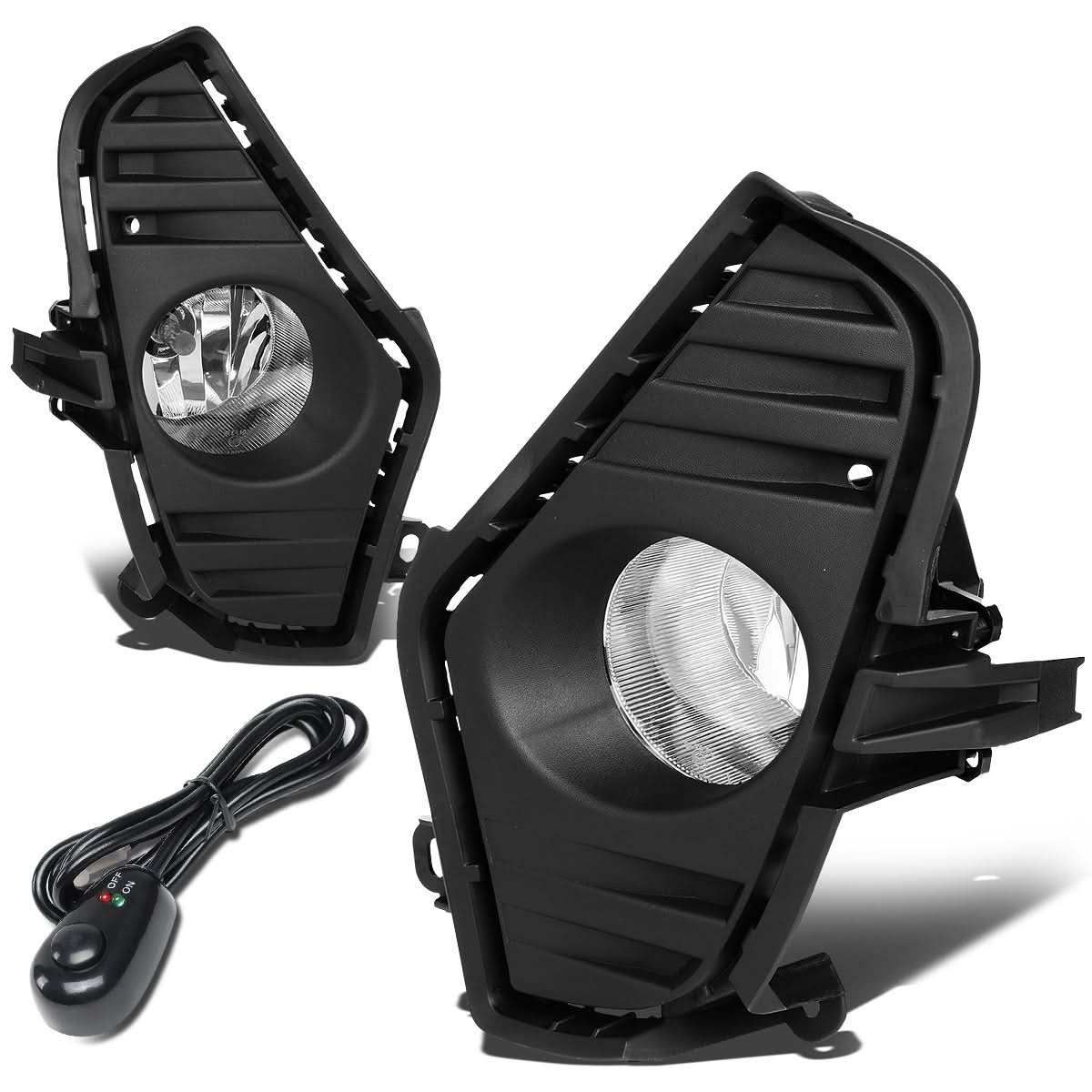 2019-2020 Toyota RAV4 Fog Lights with Switch Black Bezel Chrome