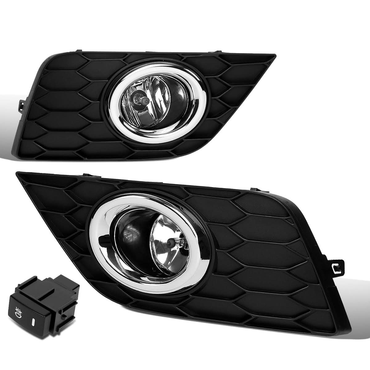 2016-2019 Nissan Sentra Fog Lights with Switch & Black Bezel