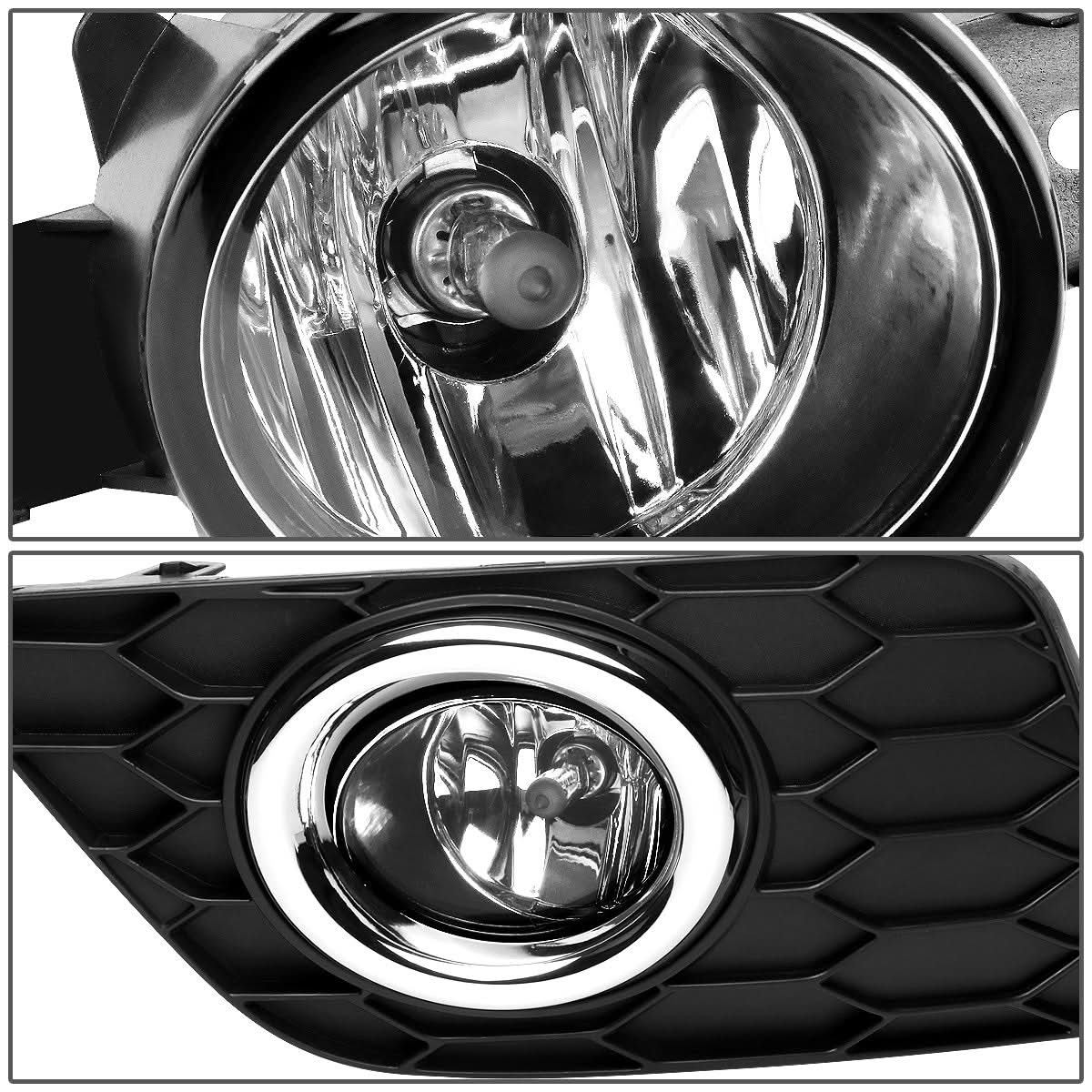 2016-2019 Nissan Sentra Fog Lights with Switch & Black Bezel