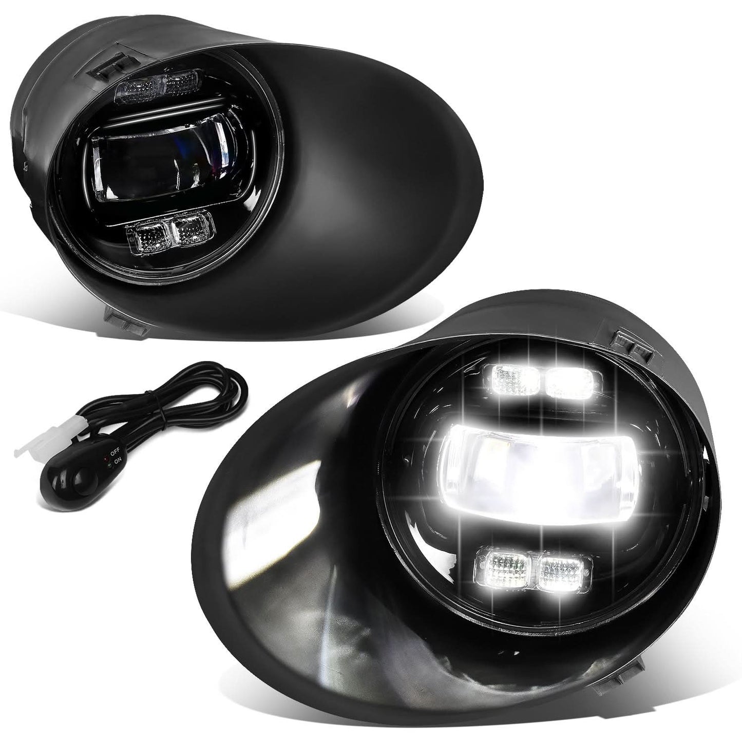 2007-2014 Toyota Tundra LED Fog Lights - Clear (Steel Bumper)