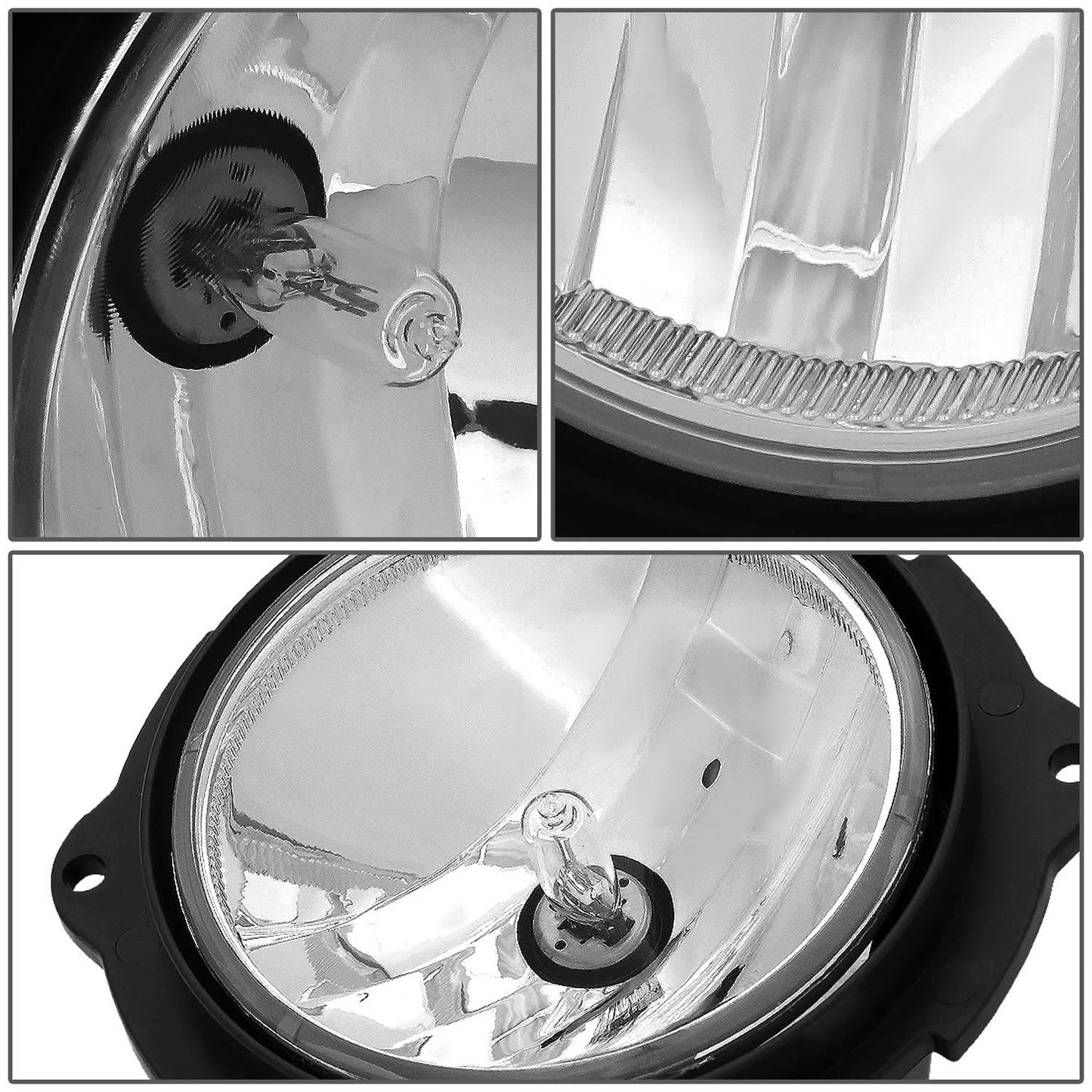 2007-2012 Ford Escape Fog Lights with Switch - Chrome/Clear