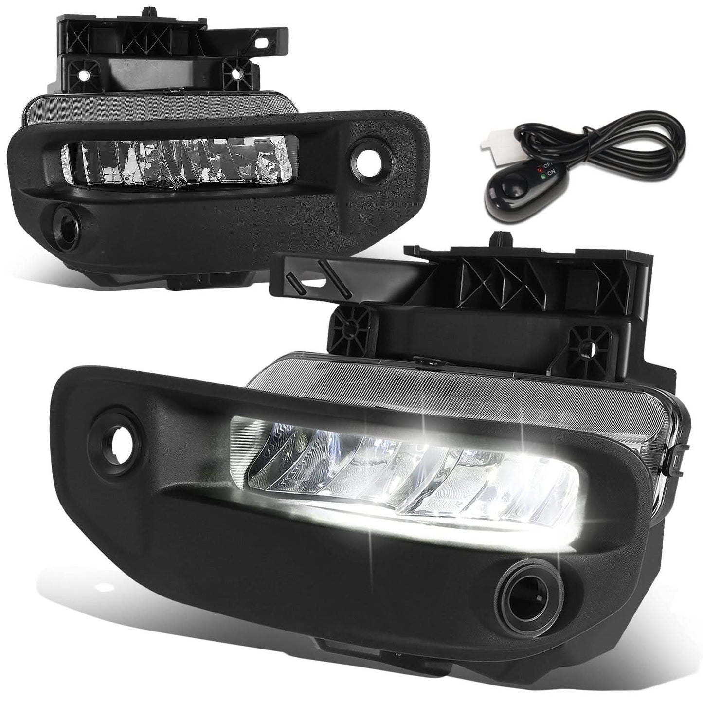 2019-2022 RAM 1500 LED Fog Lights Chrome/Clear w/ Parking Sensors