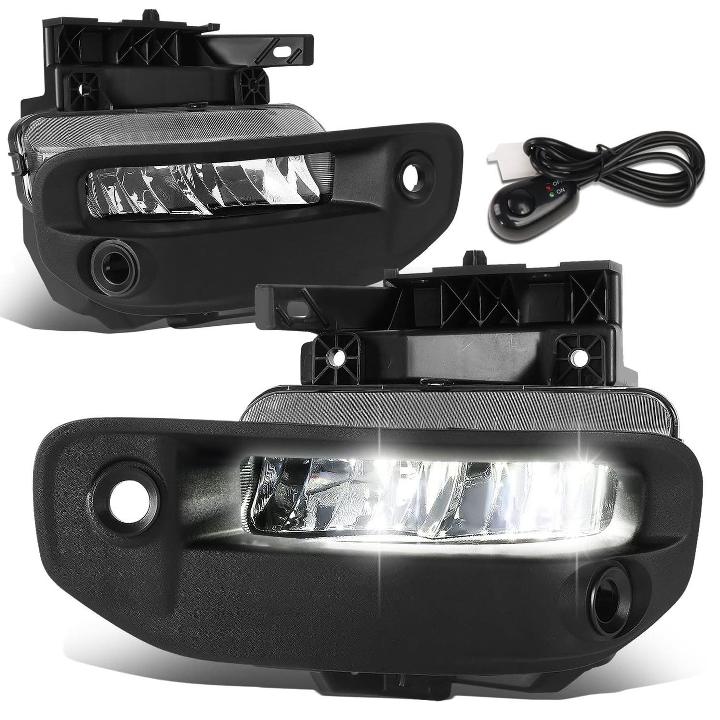 2019-2022 RAM 1500 LED Fog Lights Chrome/Clear w/ Parking Sensors