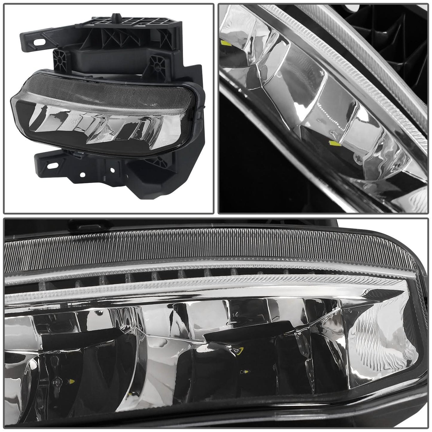 2019-2022 RAM 1500 LED Fog Lights Chrome/Clear w/ Parking Sensors