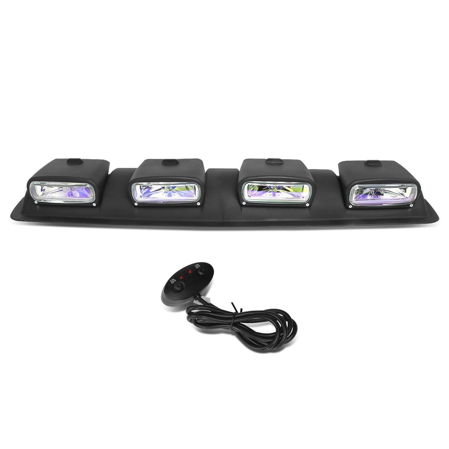 Universal 38" Neo Chrome Roof Mounted Fog Lights w/ Switch & Wiring