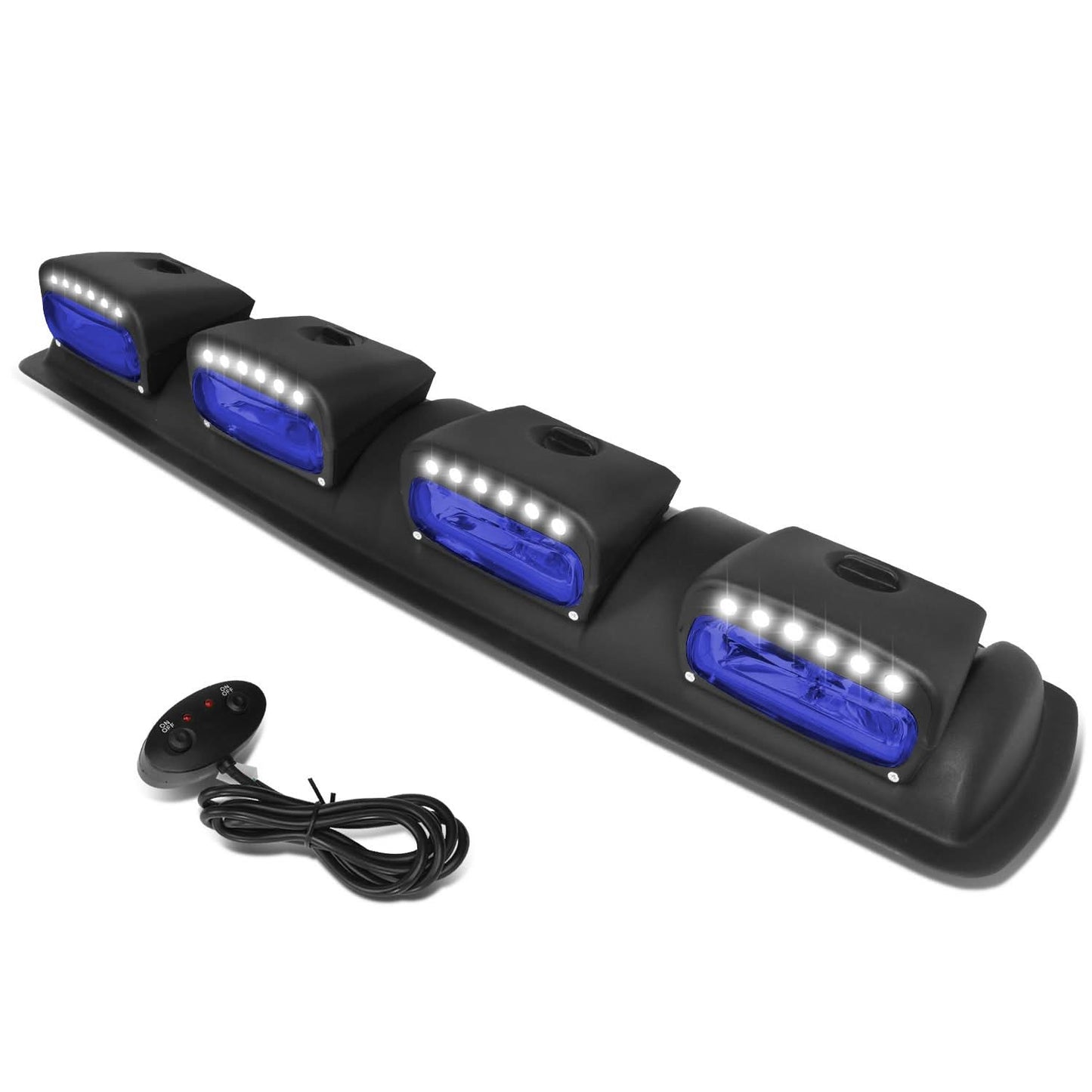 Universal 38" Roof Mounted Fog Lights with 24 LED & H3 Bulb Blue