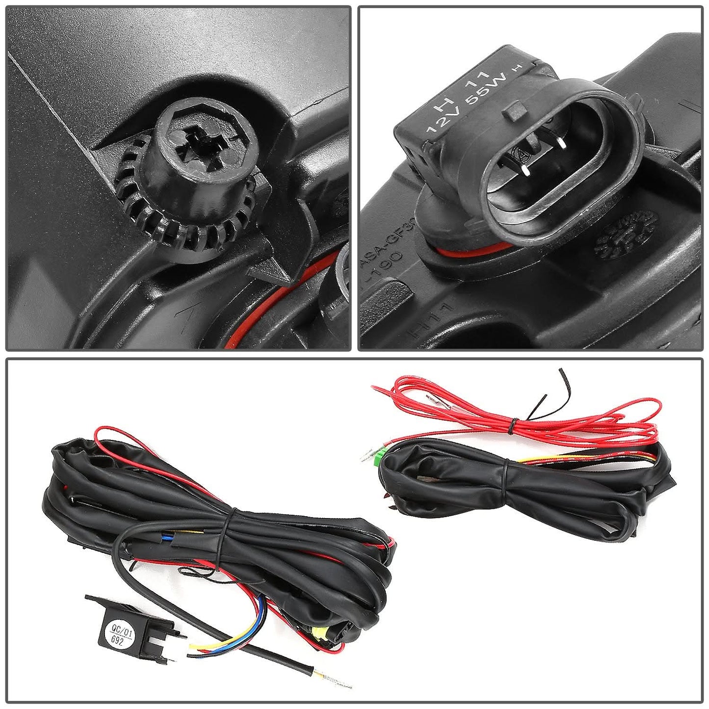 2014-2021 Toyota Tundra Smoked Fog Lights with Switch & Wiring