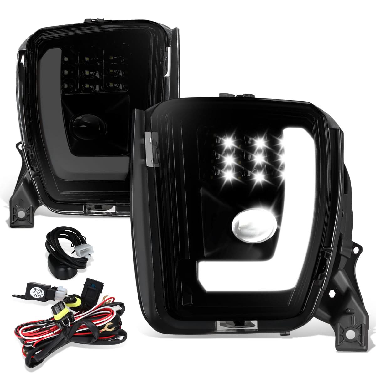 2013-2018 RAM 1500 Smoke Fog Lights (No Wire/Switch)