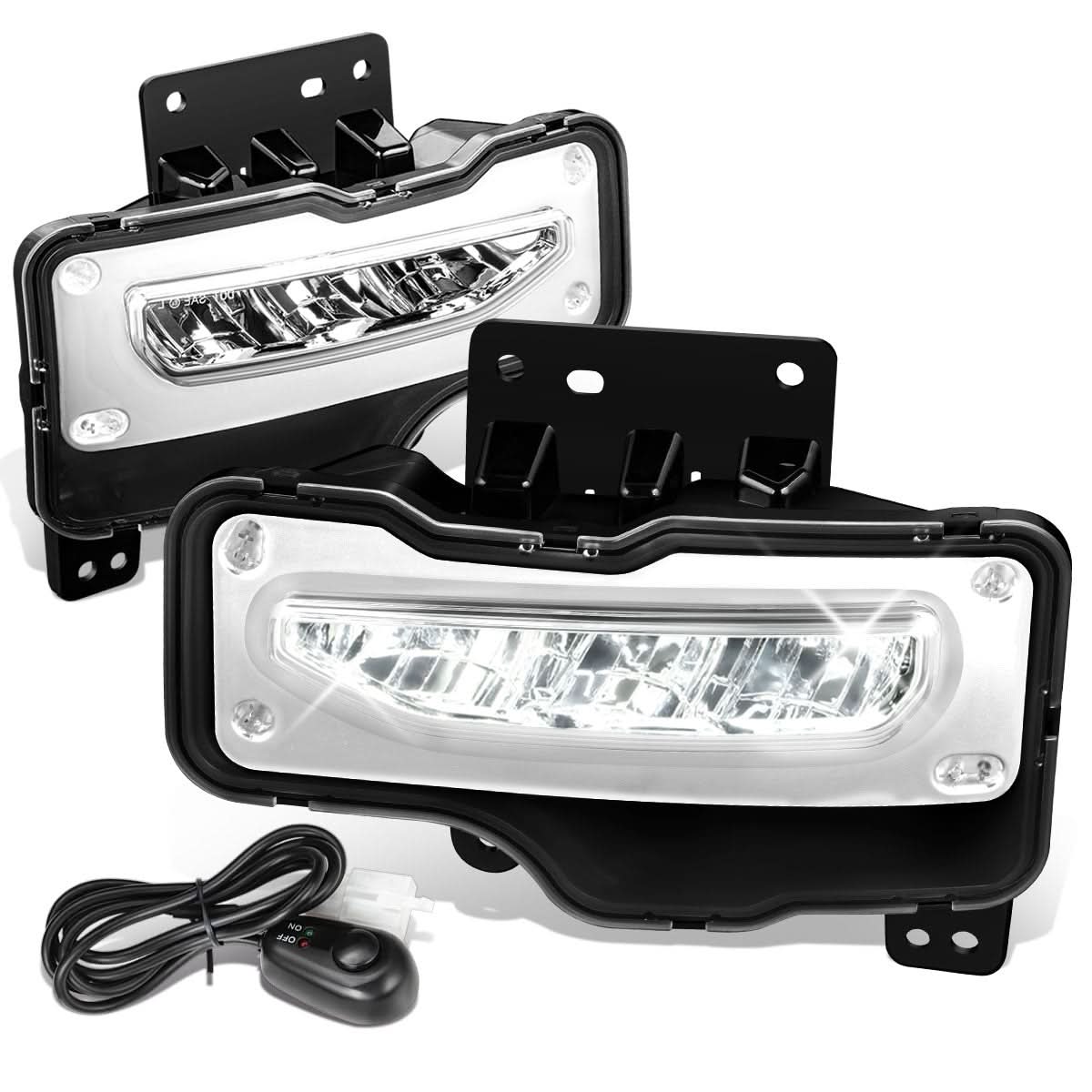 2016-2018 GMC Sierra 1500 Full LED Fog Lights - Clear