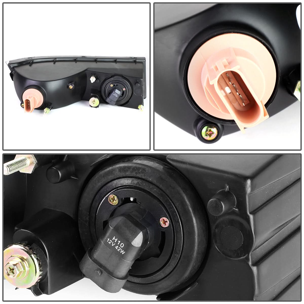 07-14 Cadillac Escalade Fog Lights with Switch and Bezel - H10 Amber