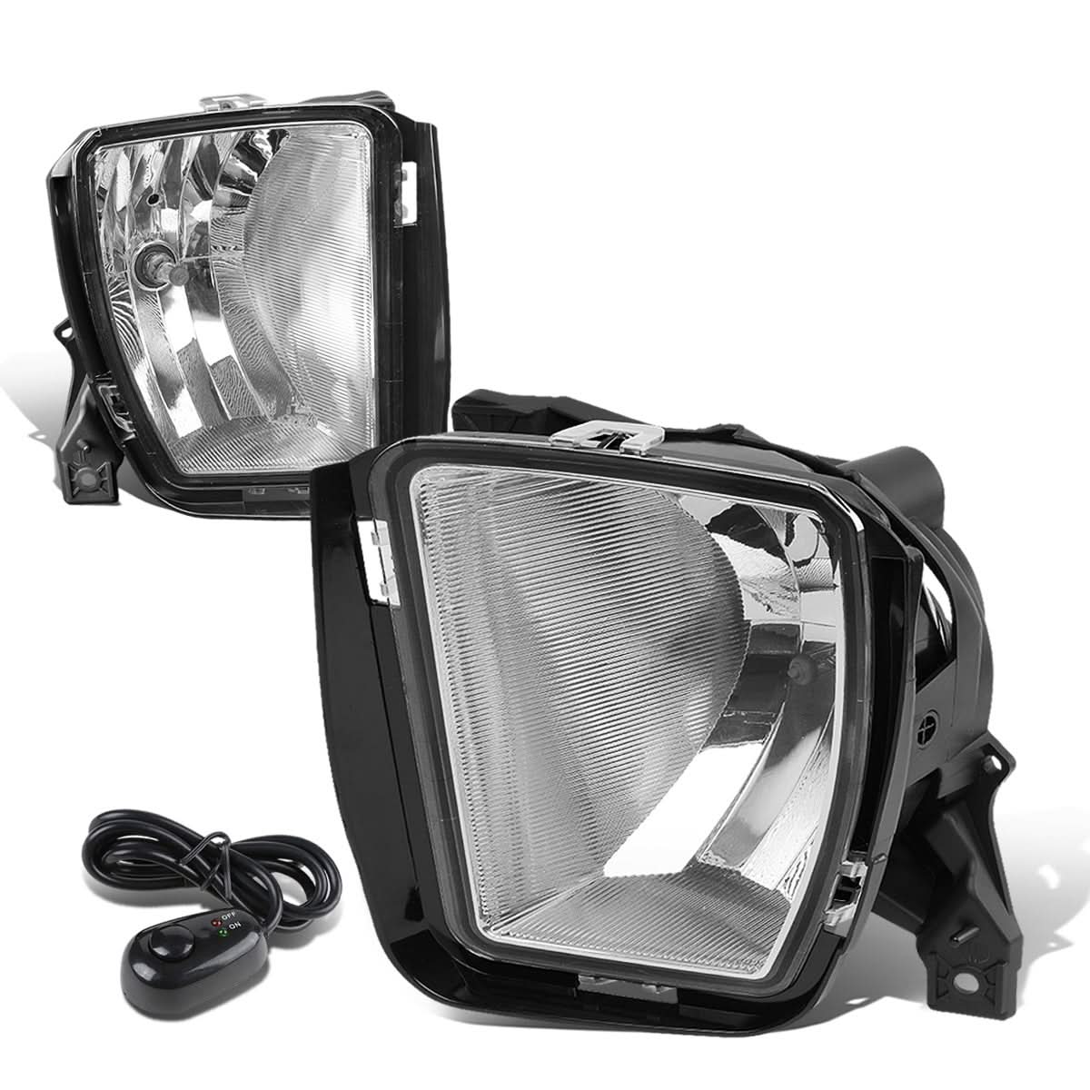 2013-2018 Ram 1500 Fog Lights with Switch - Chrome/Clear