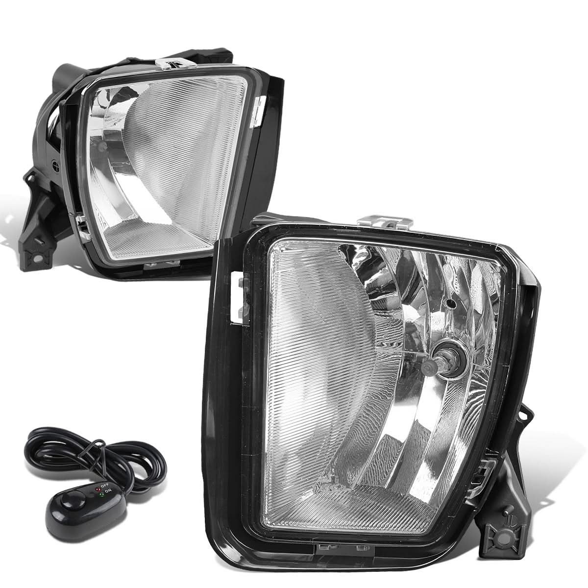 2013-2018 Ram 1500 Fog Lights with Switch - Chrome/Clear