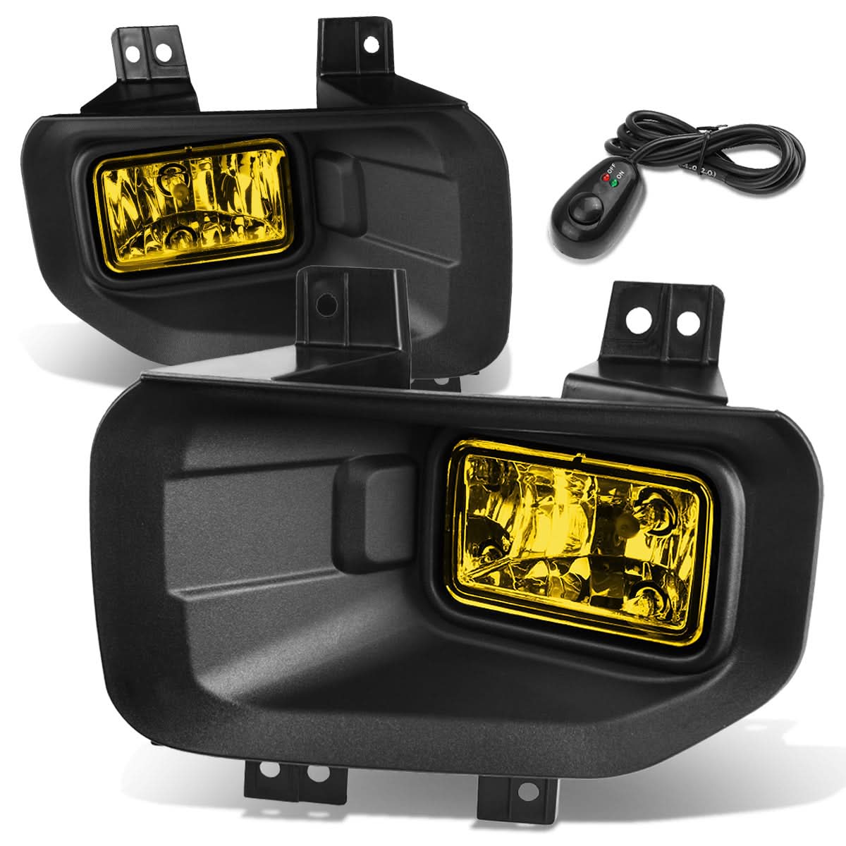15-17 Ford F-150 Fog Lights with Switch and Bezel - H10 Bulb Amber