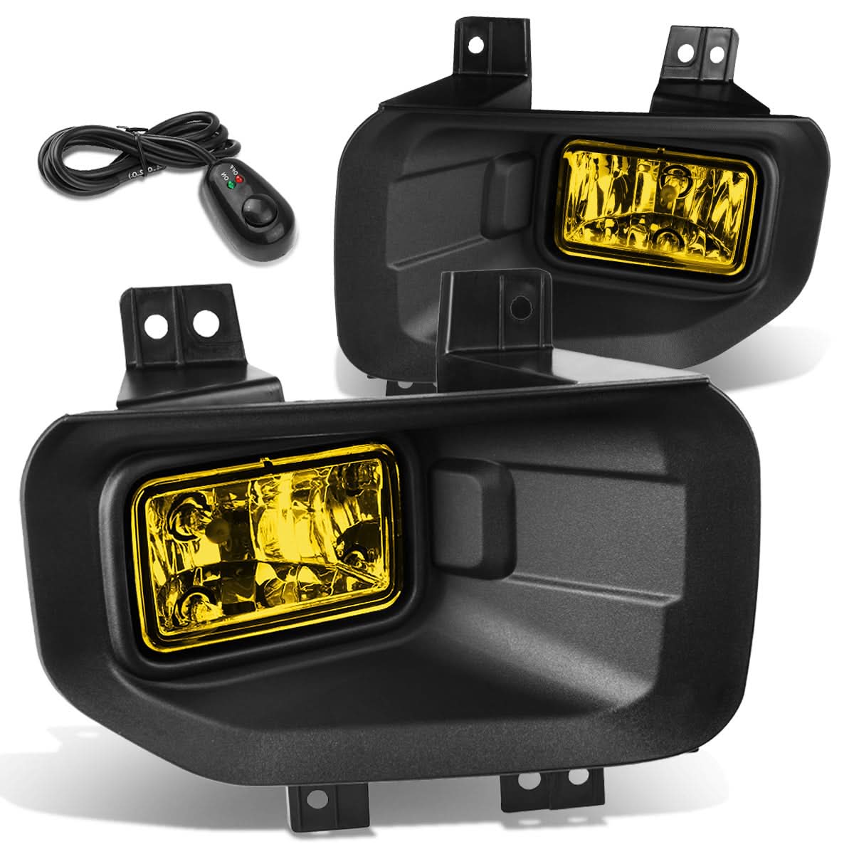 15-17 Ford F-150 Fog Lights with Switch and Bezel - H10 Bulb Amber