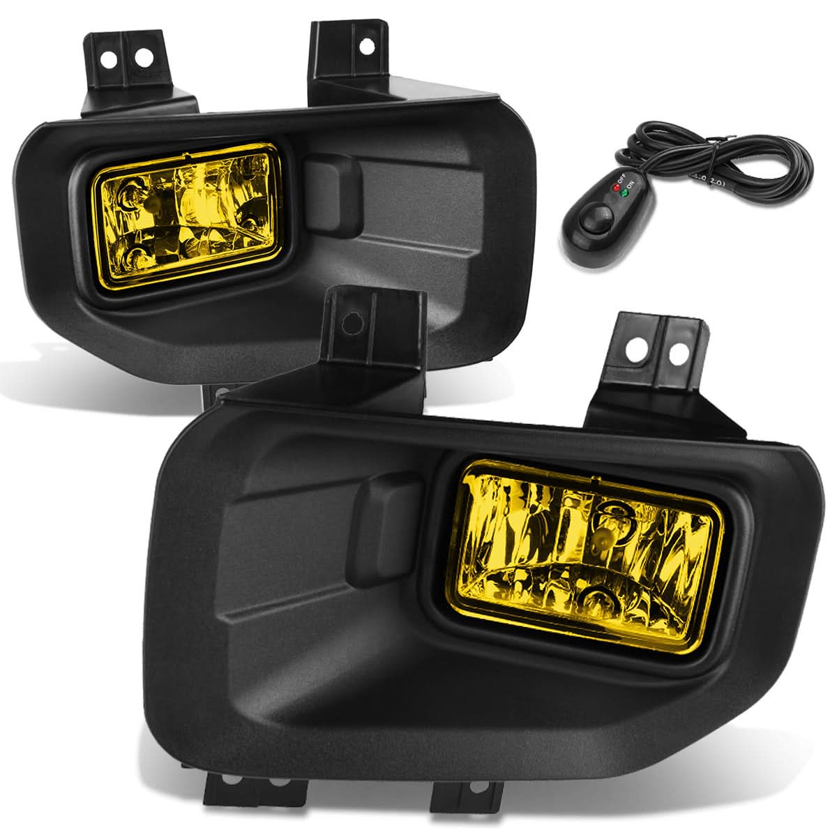 15-17 Ford F-150 Fog Lights with Switch and Bezel - H10 Bulb Amber