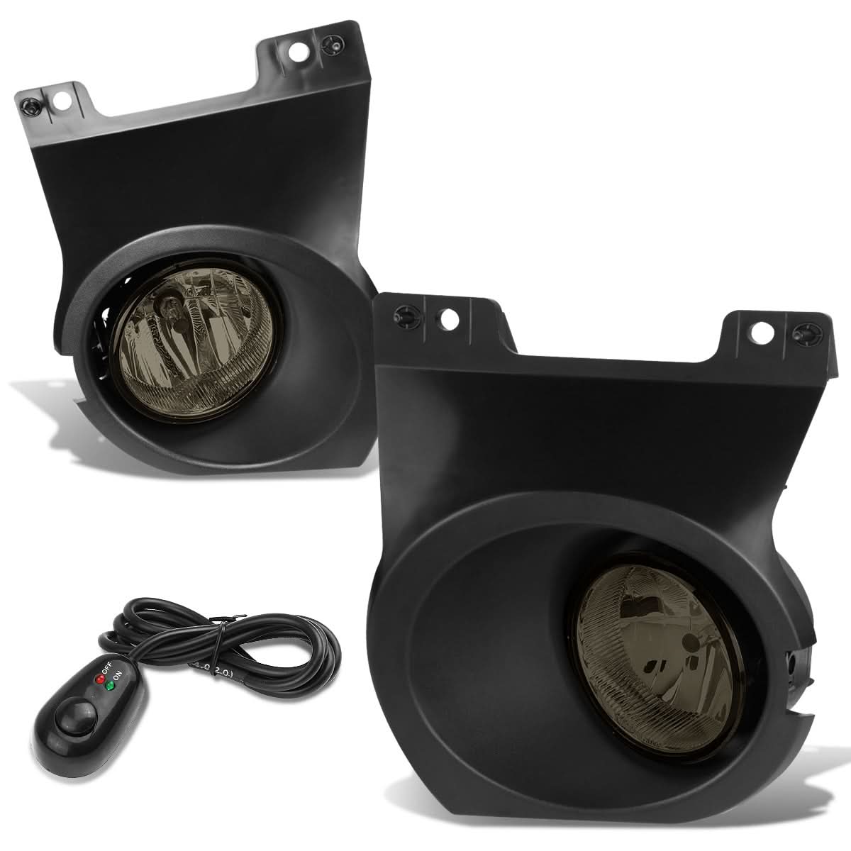 2009-2014 Ford F-150 Fog Lights with Switch and Bezel - Smoke