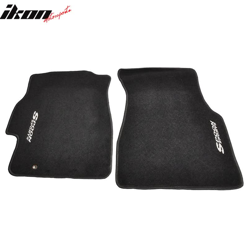 Car Floor Mat for 1996-2000 Honda Civic Black Nylon Spoon Carpets 4PCS