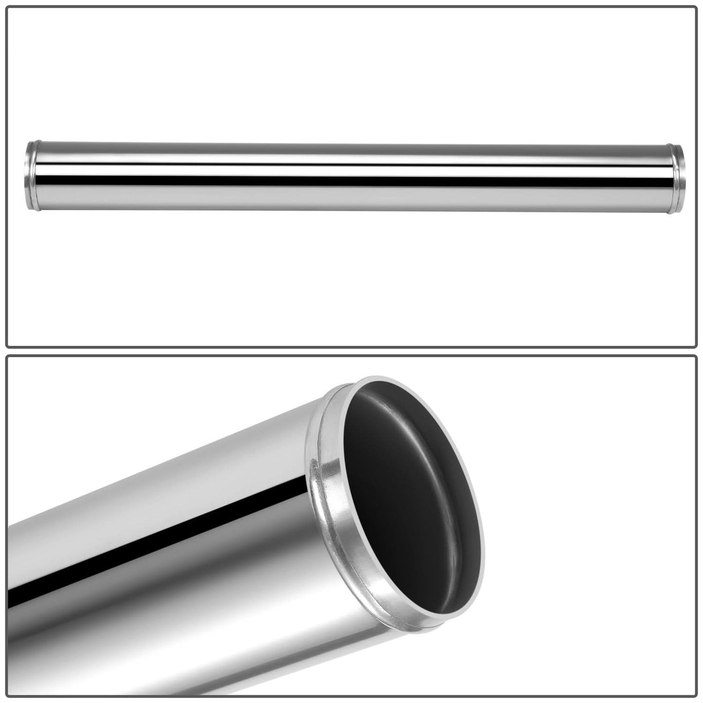 Universal Intercooler Piping Kit 8pc 2.50" Aluminum Steel Silicone