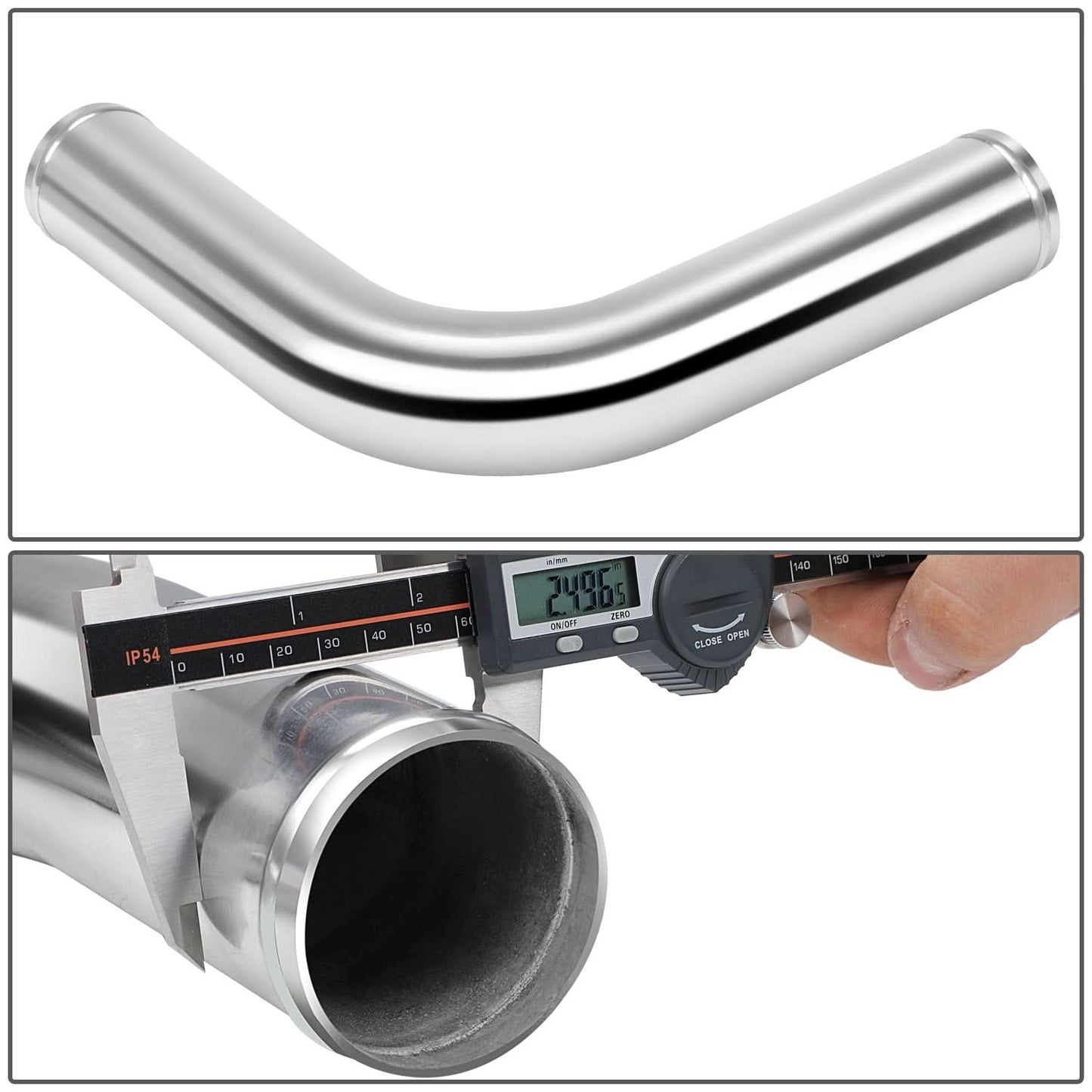 Universal 2.50" 90 Degree Aluminum Intercooler Piping - Polished