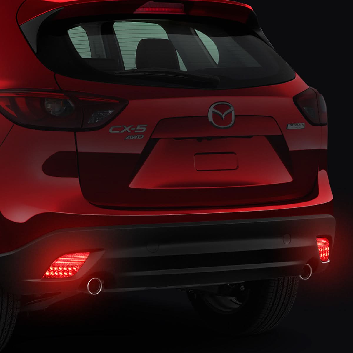 2013-2016 Mazda CX5 Rear LED Brake Fog Lights - Red
