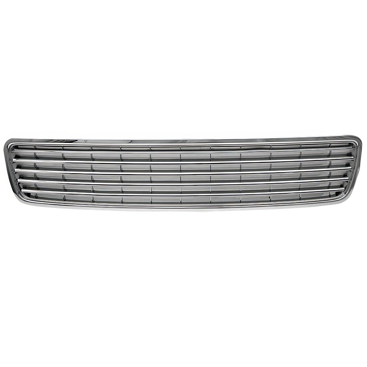 1996-2001 Audi A4 Badge Less Chrome Sport Front Bumper Hood Grille ABS