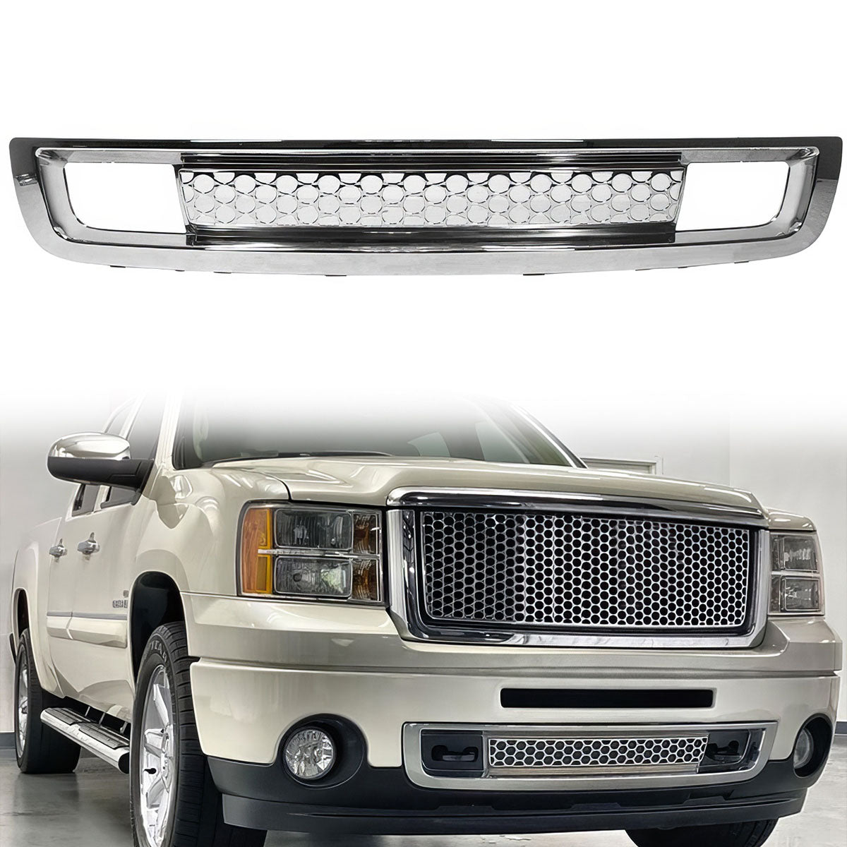 2007-2013 GMC Sierra 1500 Front Lower Grille Guards Bumper Grill ABS