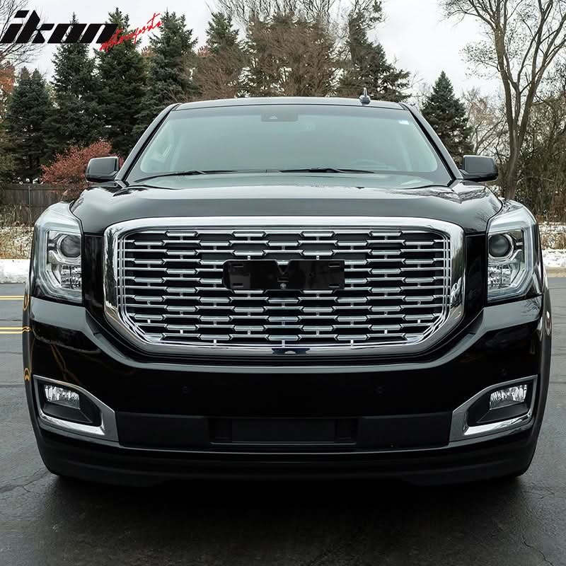 2015-2020 GMC Yukon Denali Style Chrome Front Bumper Upper Grille ABS