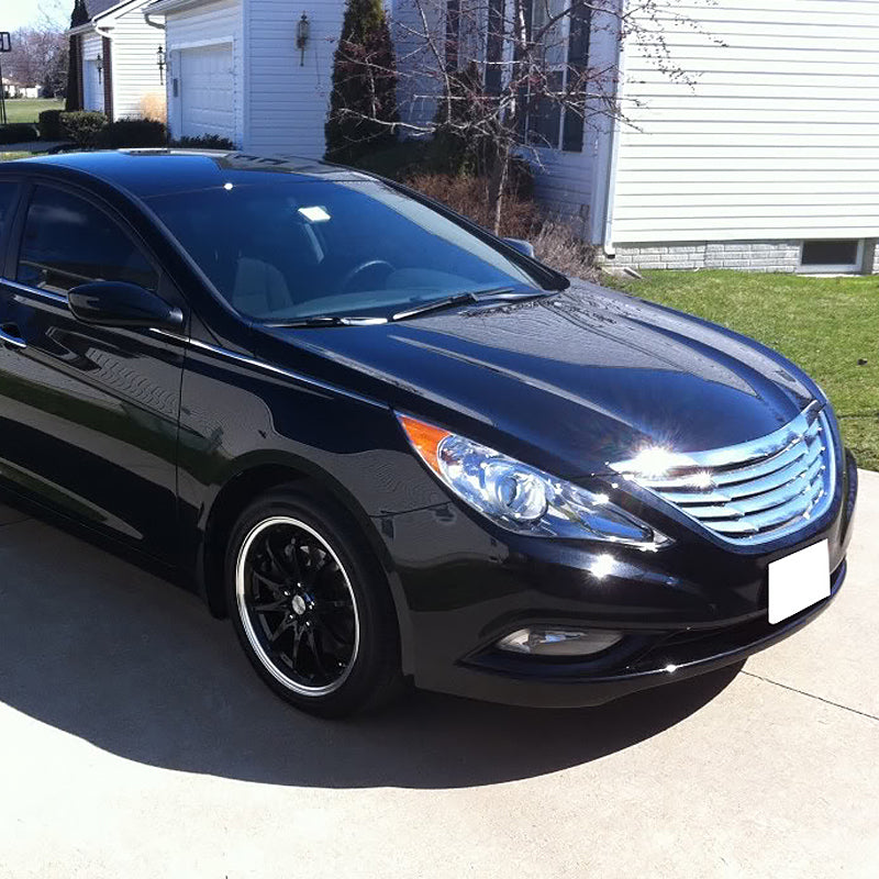 2011-2014 Hyundai Sonata Front Upper Mesh Grille Chrome Horizon ABS