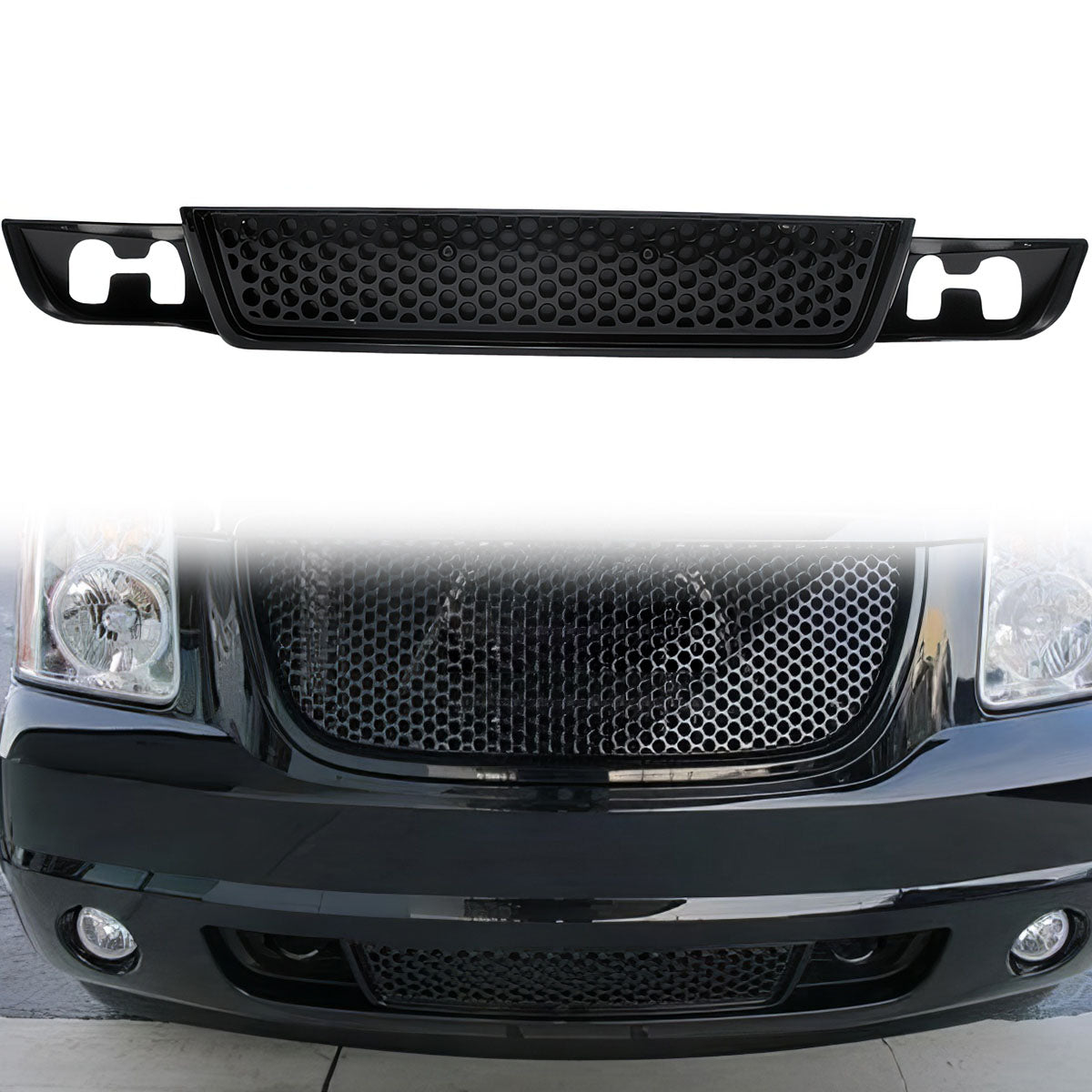 2007-2014 GMC Yukon XL 1500 Denali Sport Black Lower Bumper Grille