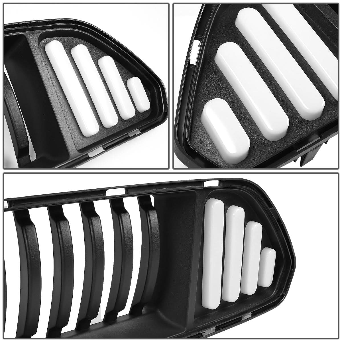 2015-2017 Ford Mustang Badgeless Vertical LED Grille - Black