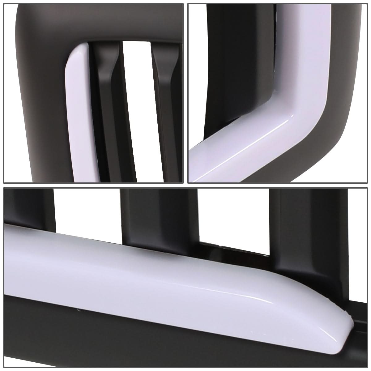 94-02 Dodge Ram Vertical Fence Style LED DRL Grille - Matte Black