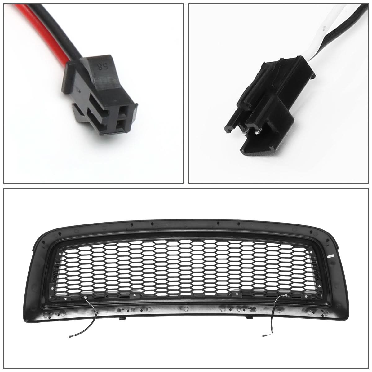09-12 Dodge Ram 1500 Honeycomb Style LED DRL Grille - Matte Black