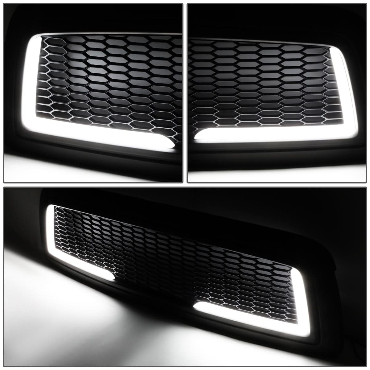 09-12 Dodge Ram 1500 Honeycomb Style LED DRL Grille - Matte Black