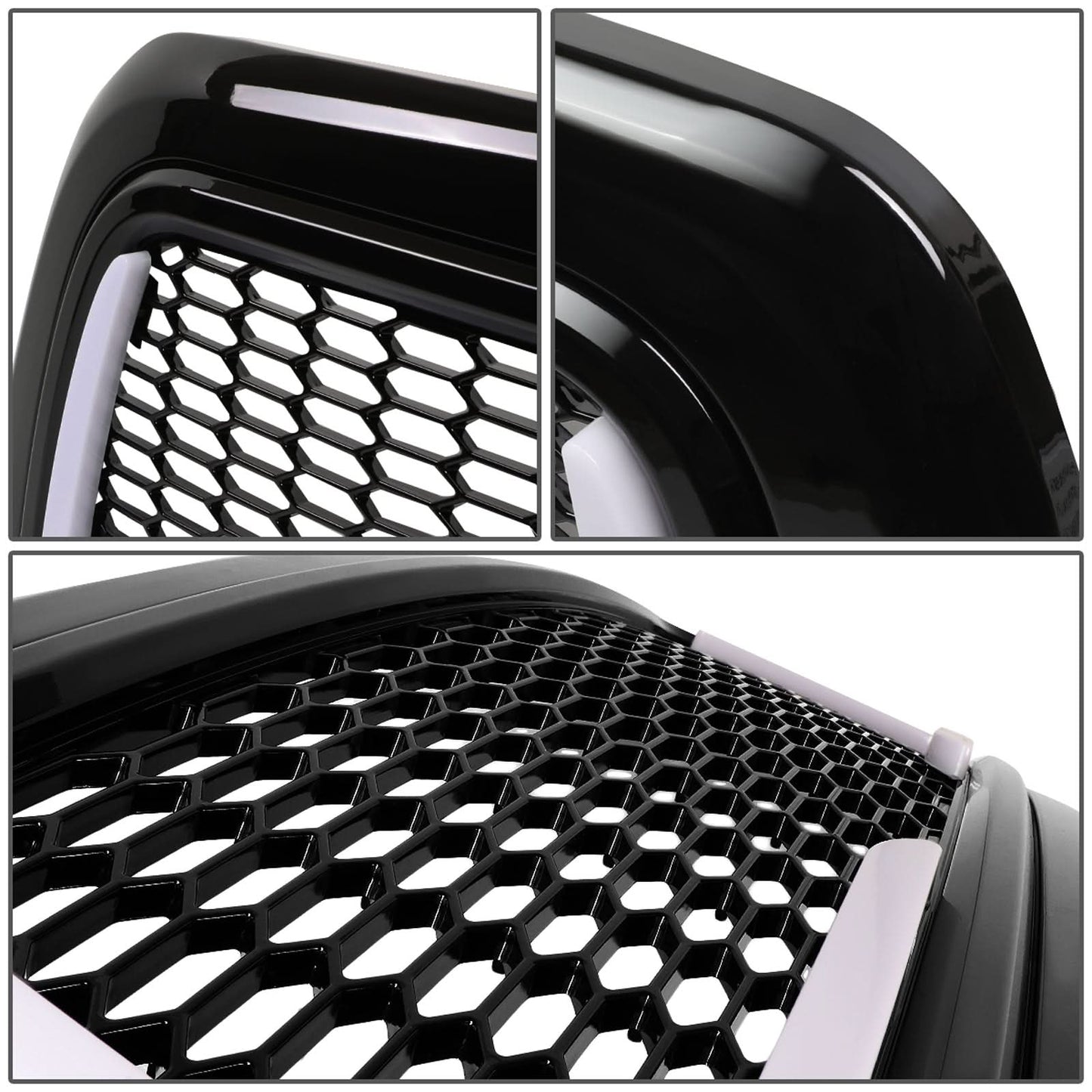 2010-2018 Dodge Ram 2500/3500 Honeycomb Mesh Grille with LED DRL