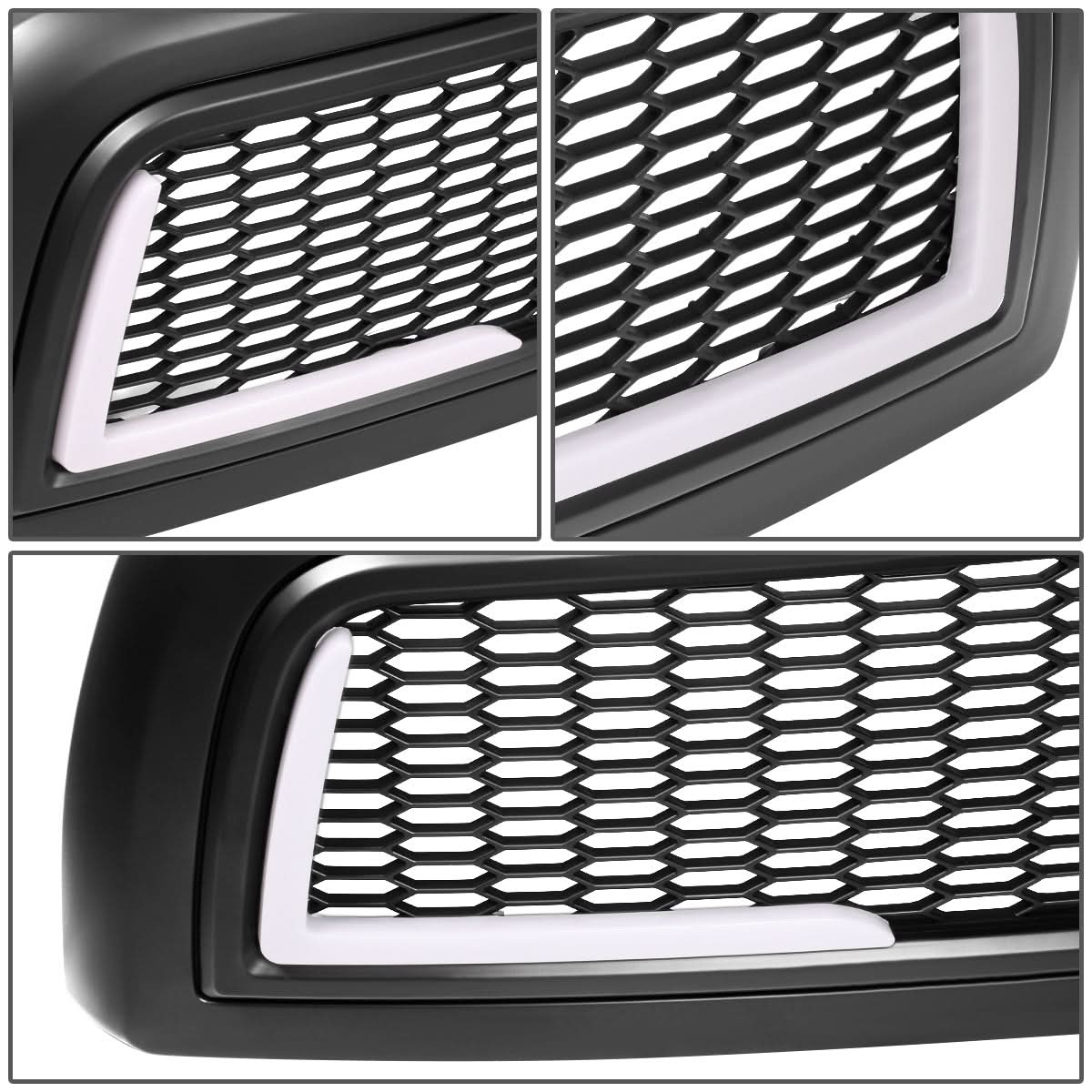 2010-2018 Dodge Ram 2500 3500 Honeycomb Mesh Grille with LED DRL