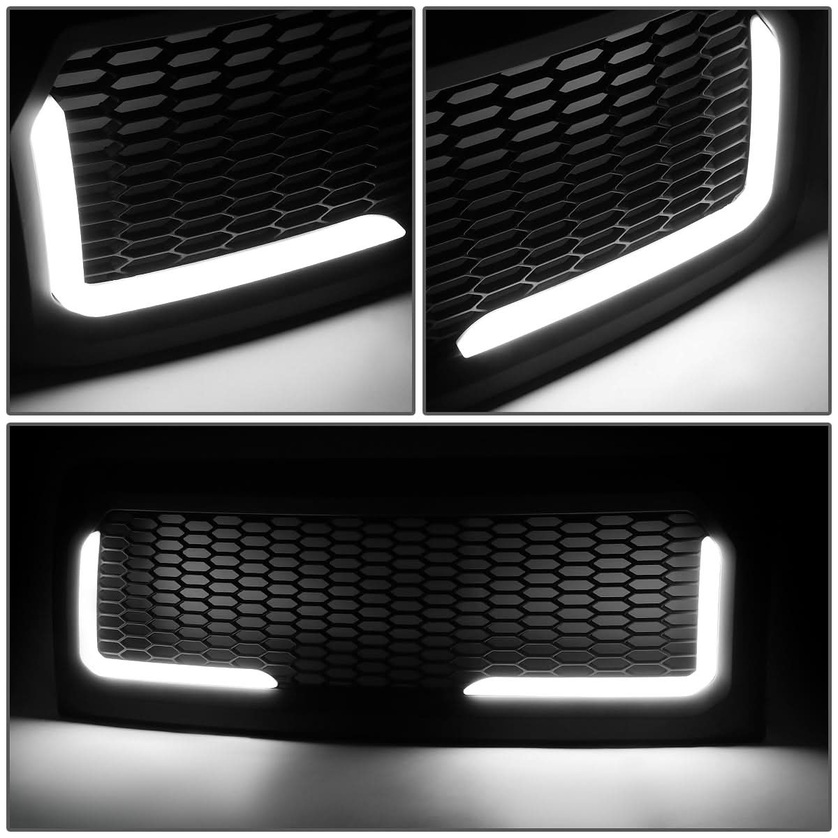 2009-2014 Ford F-150 Honeycomb Mesh Grille w/ LED DRL Lights