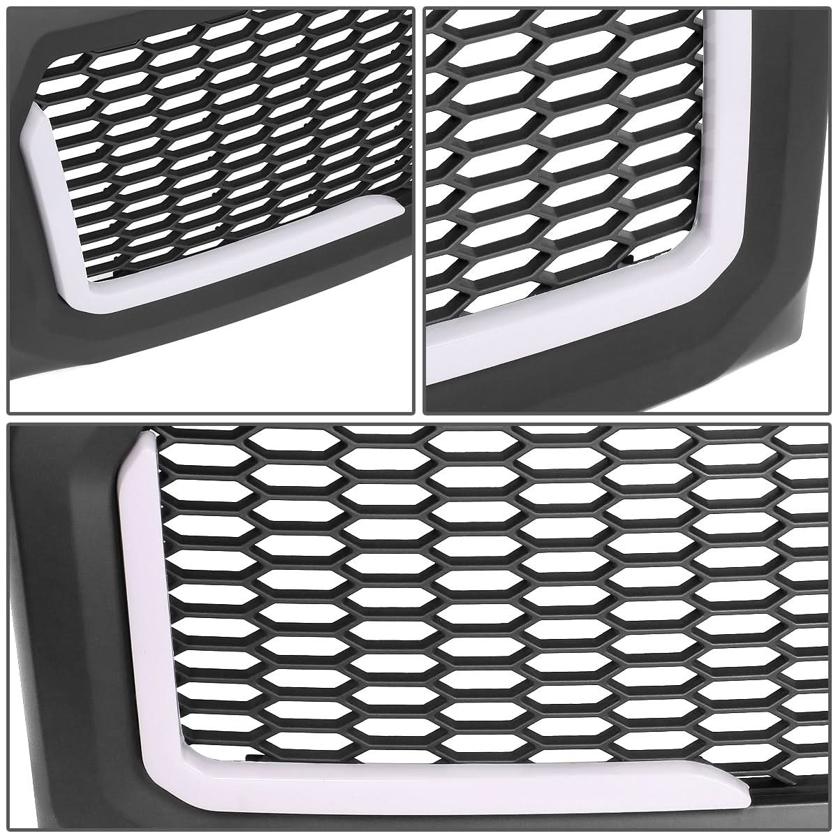 2009-2014 Ford F-150 Honeycomb Mesh Grille w/ LED DRL Lights
