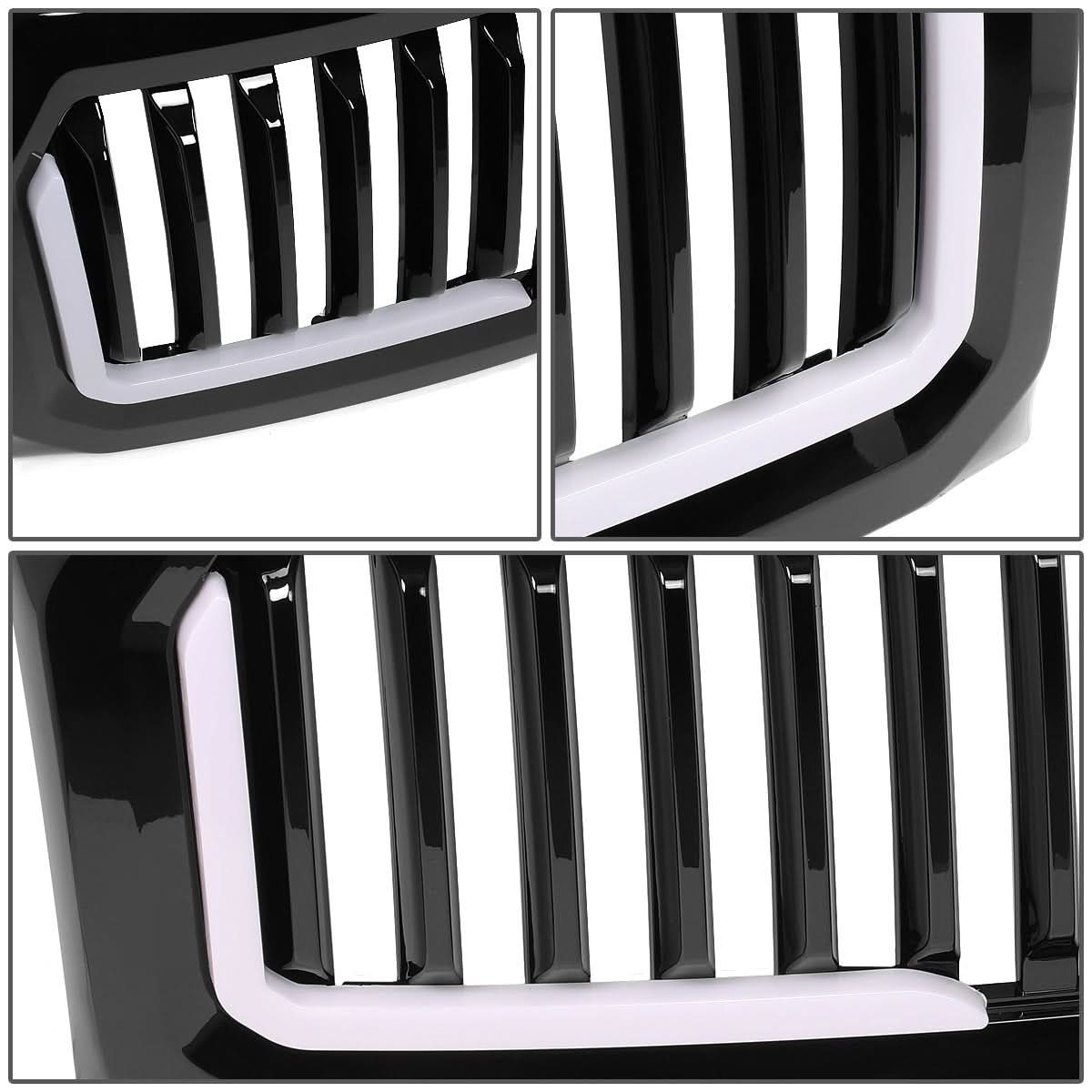 2009-2014 Ford F-150 Vertical Fence Style LED DRL Grille - Black