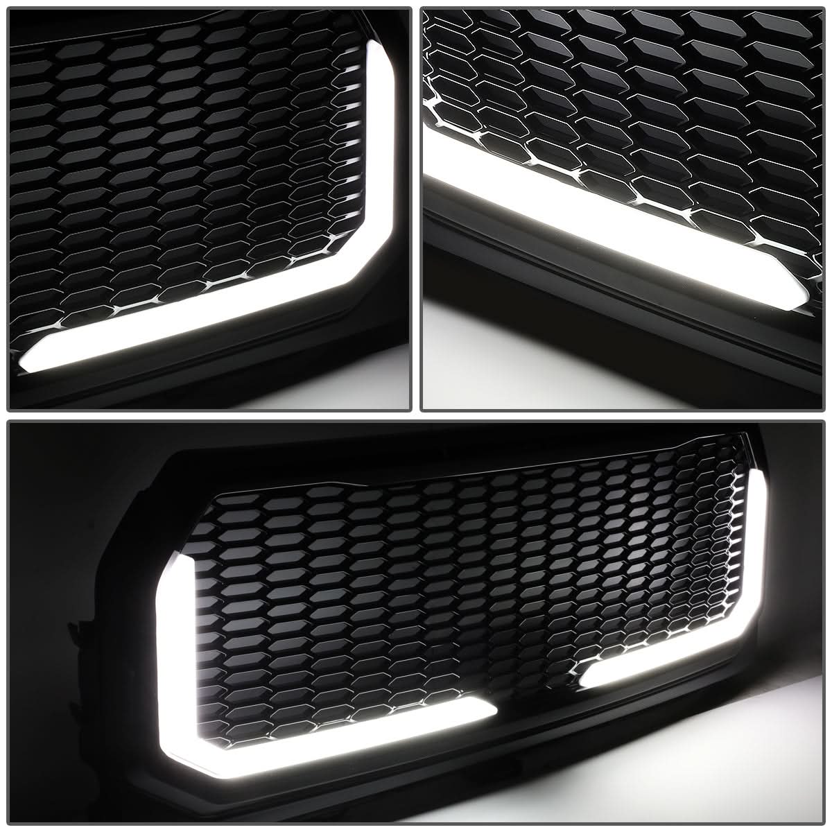 2015-2017 Ford F-150 Honeycomb Mesh Grille with LED DRL Lights