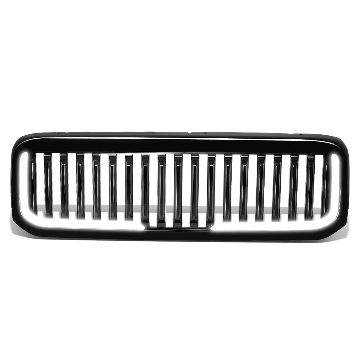 99-04 Ford F-250 F-350 F-450 F-550 Vertical Fence Style LED DRL Grille