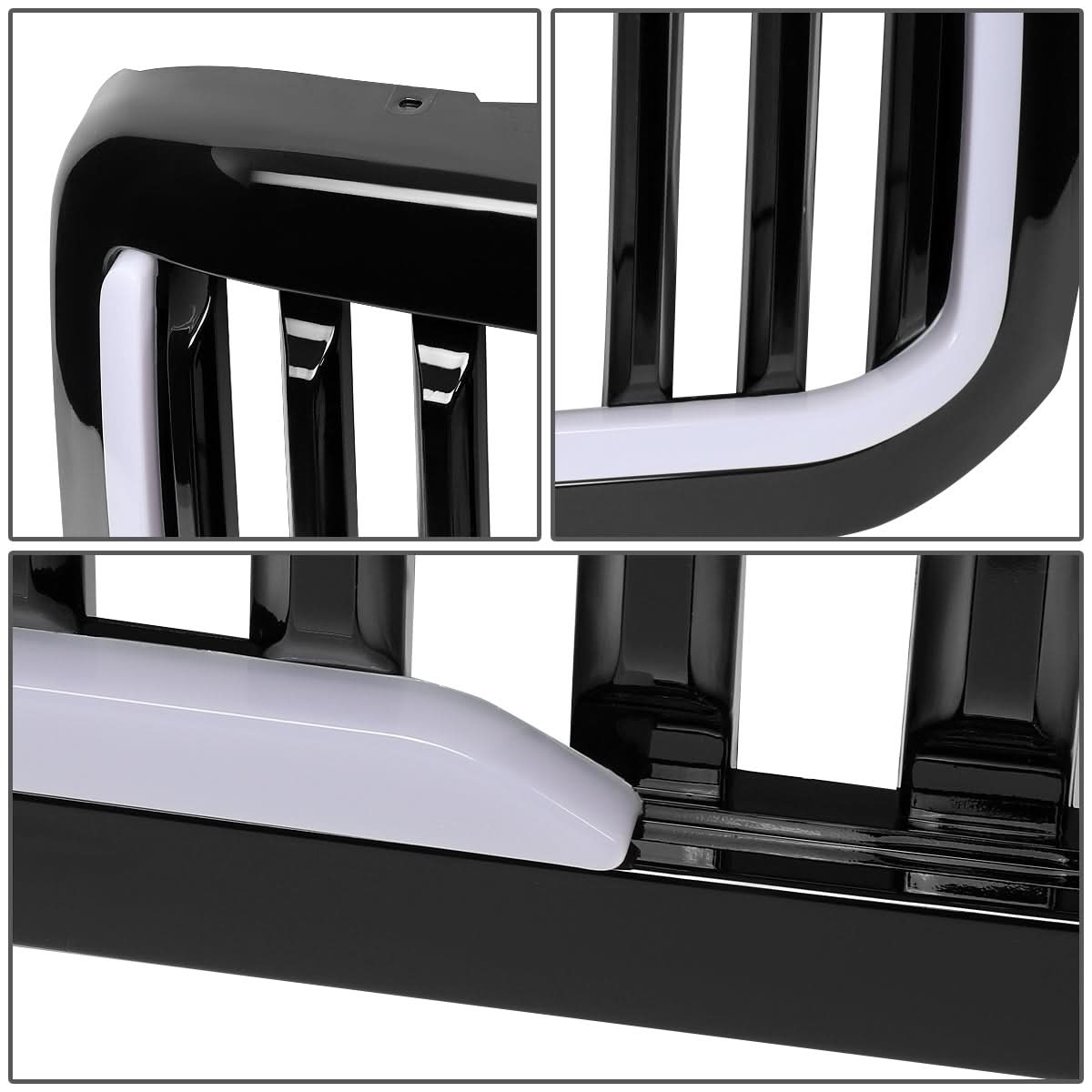 99-04 Ford F-250 F-350 F-450 F-550 Vertical Fence Style LED DRL Grille